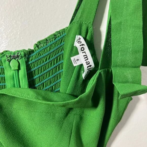 Reformation Niara Dress | Coriander🎉Summer SALE🎀 NEW - Picture 6 of 9